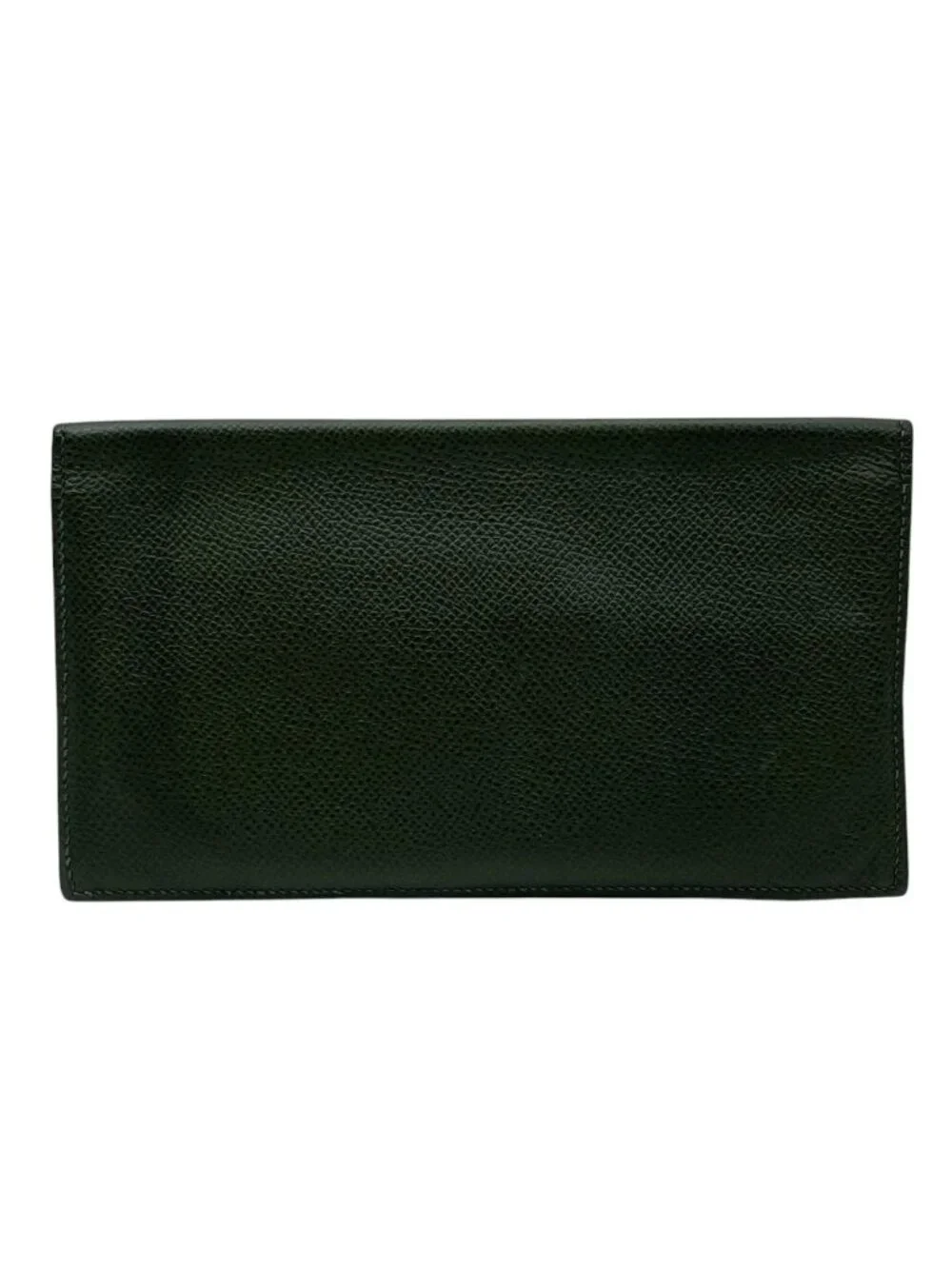 Hermes Mc2 Fleming Wallet Bifold Bill Card Slot Veau Epsom Khaki Green Compact
